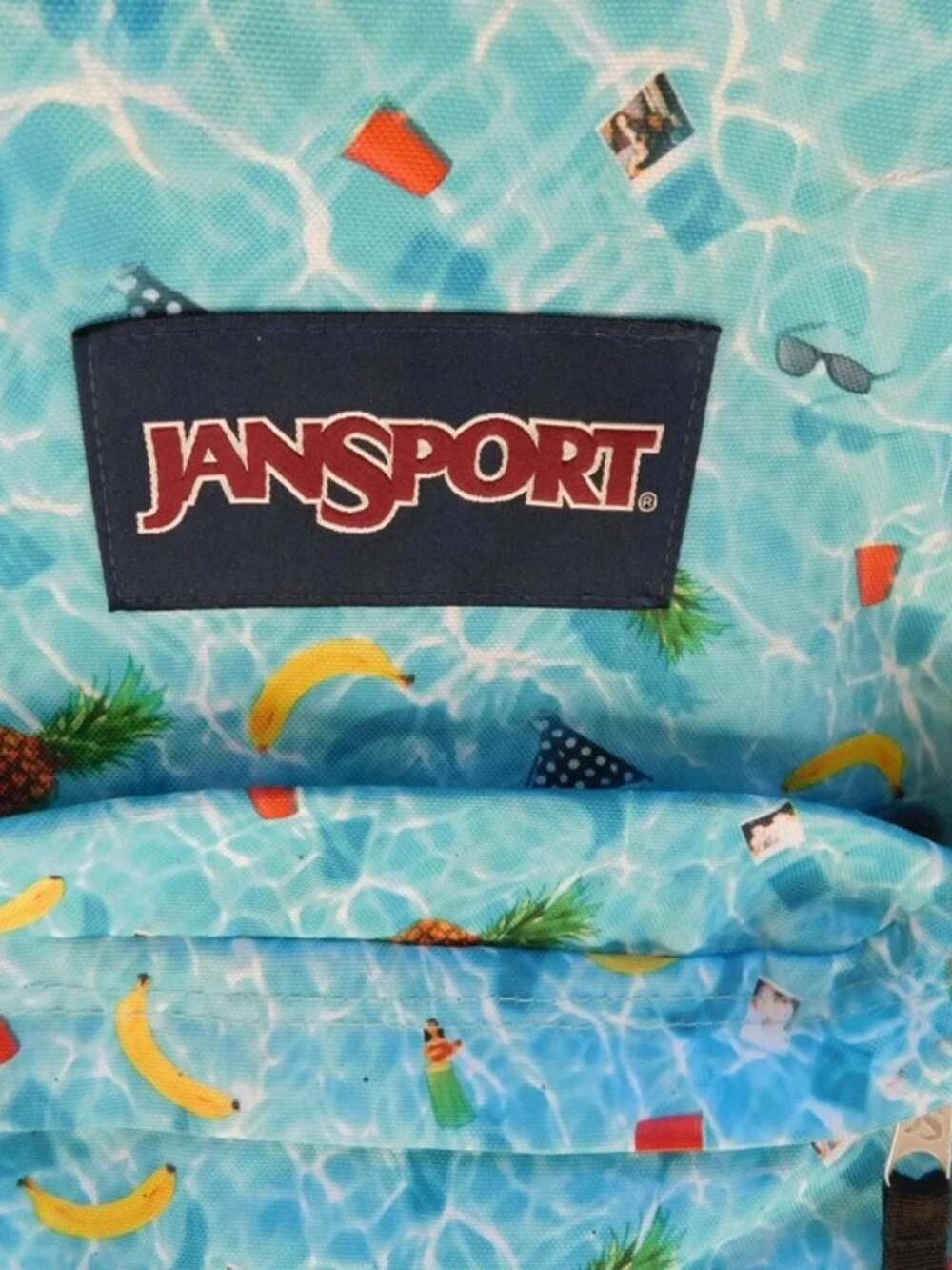 Jansport Tropical Fruit Pineapple Bananas Backpack Book Bag - Picture 4 of 4